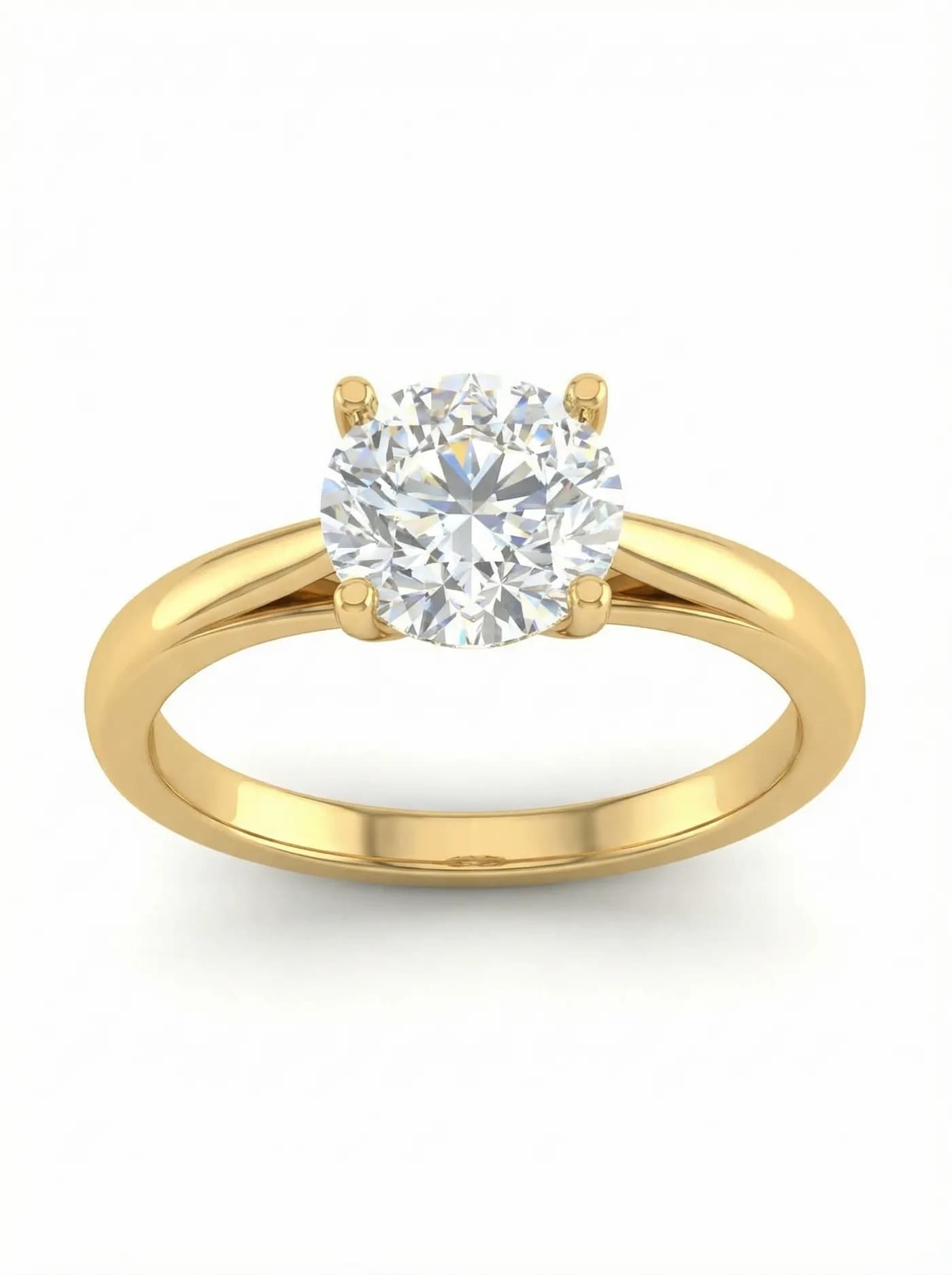 Bague en or avec diamant solitaire