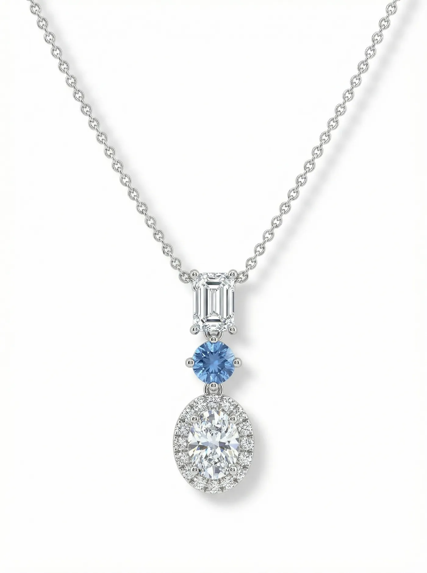 Collier en or avec 22 pierres de diamant