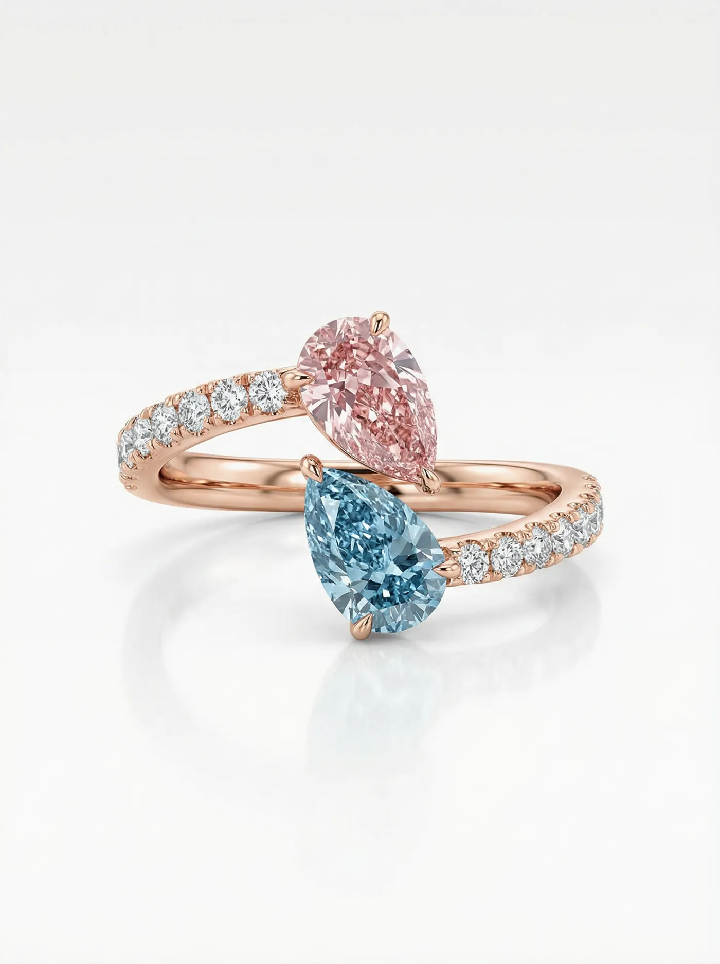 Bague Diamant Rose/Bleu (D07)