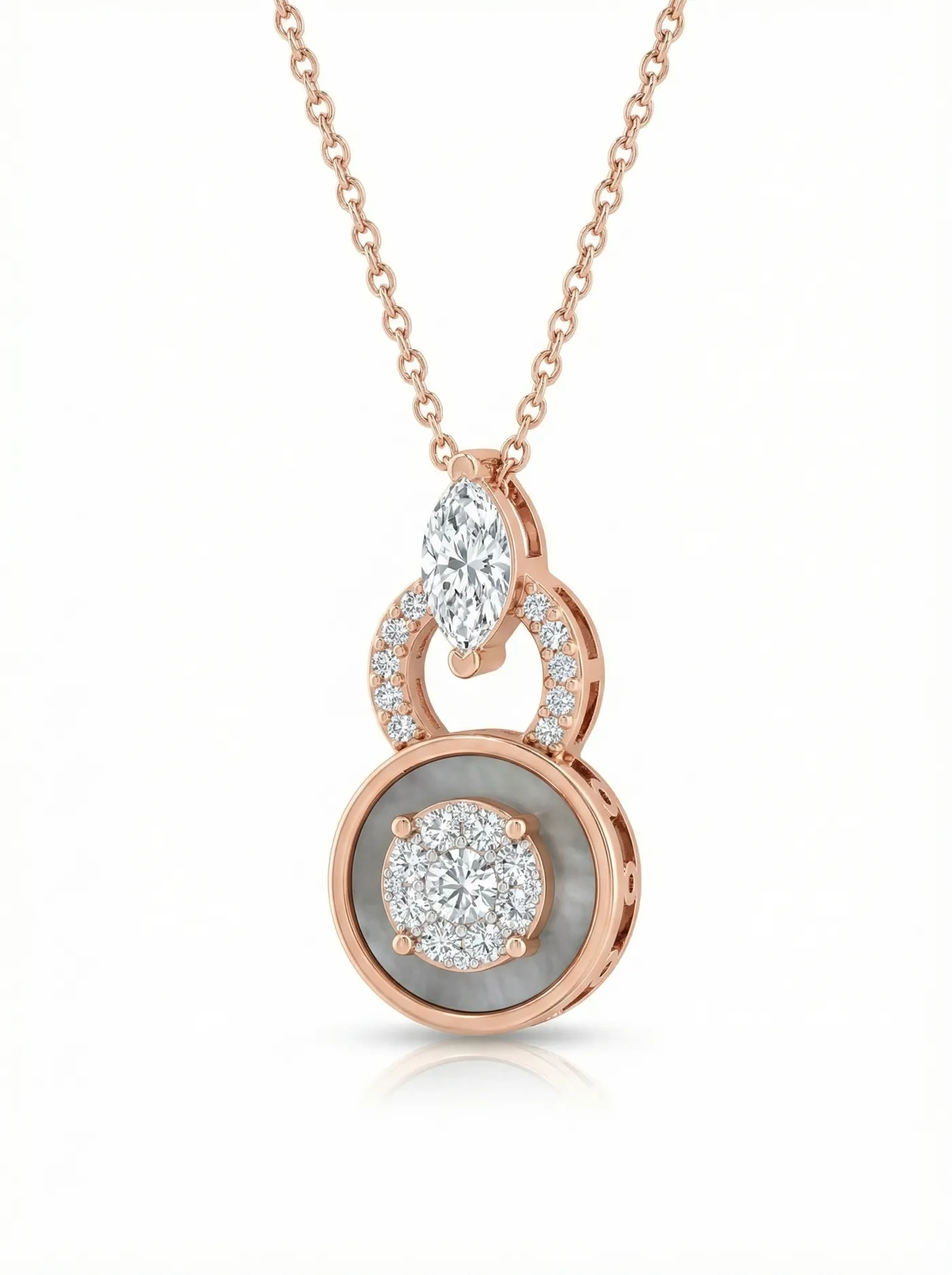 Pendentif en or avec deux pierres