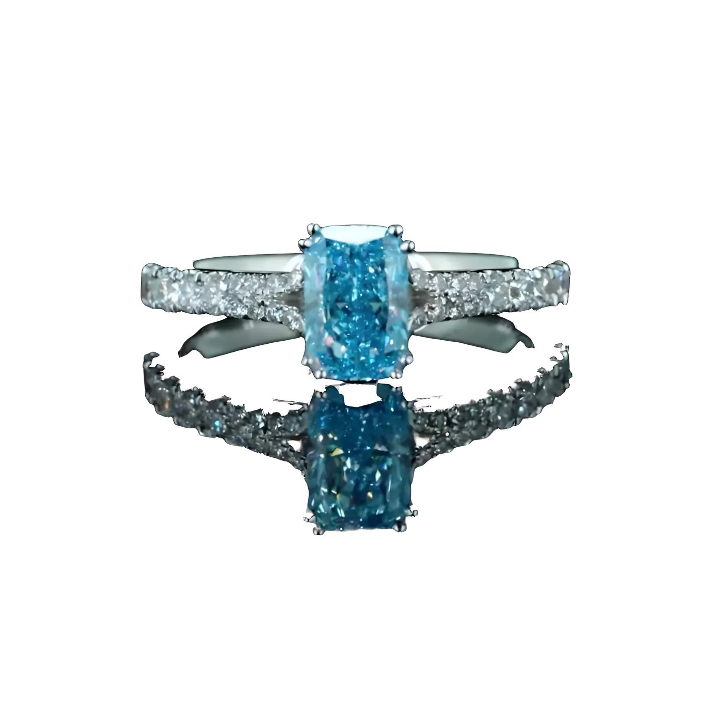 Bague Solitaire Diamant Blue (D65)