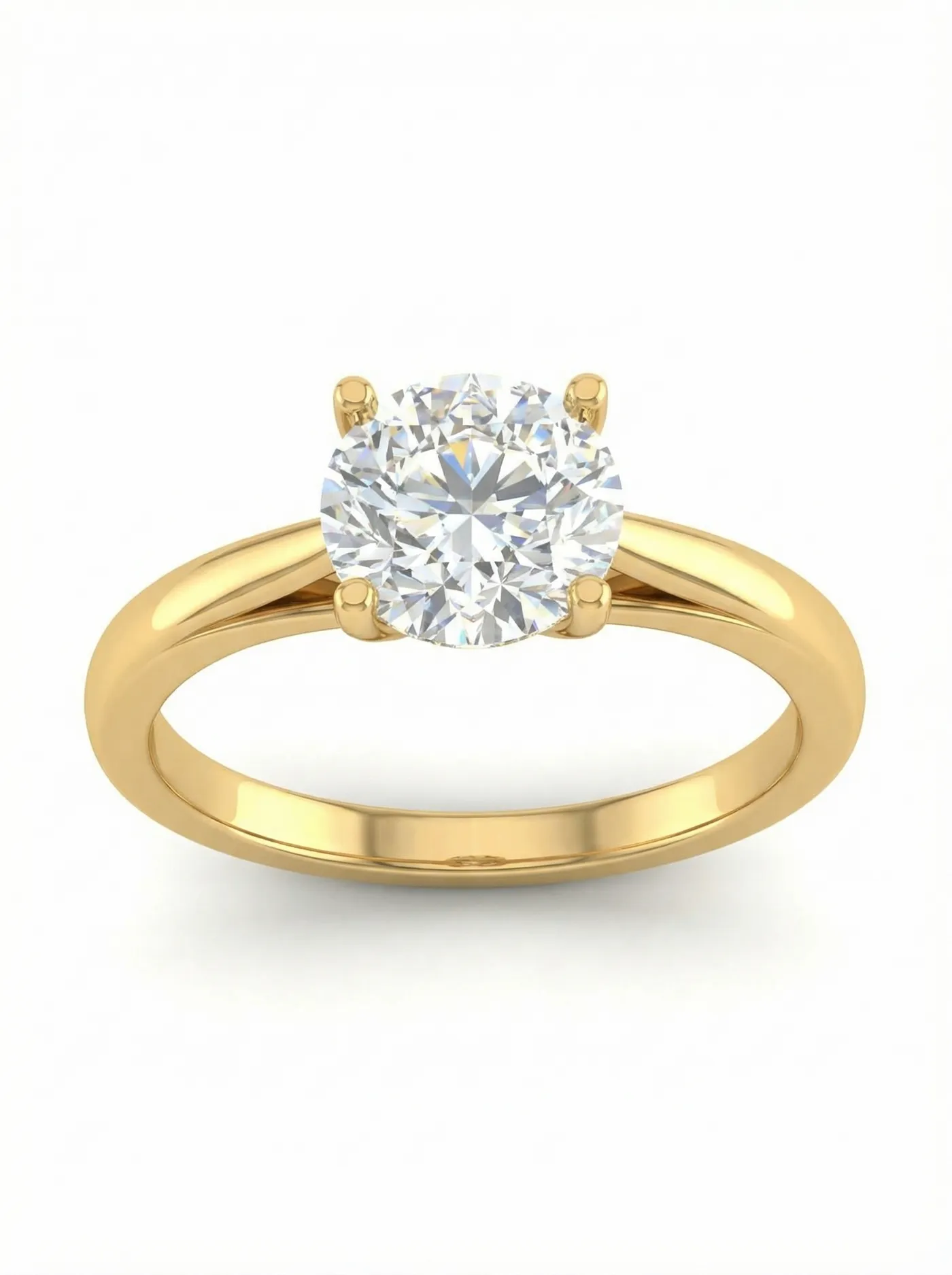 Bague en or avec diamant solitaire