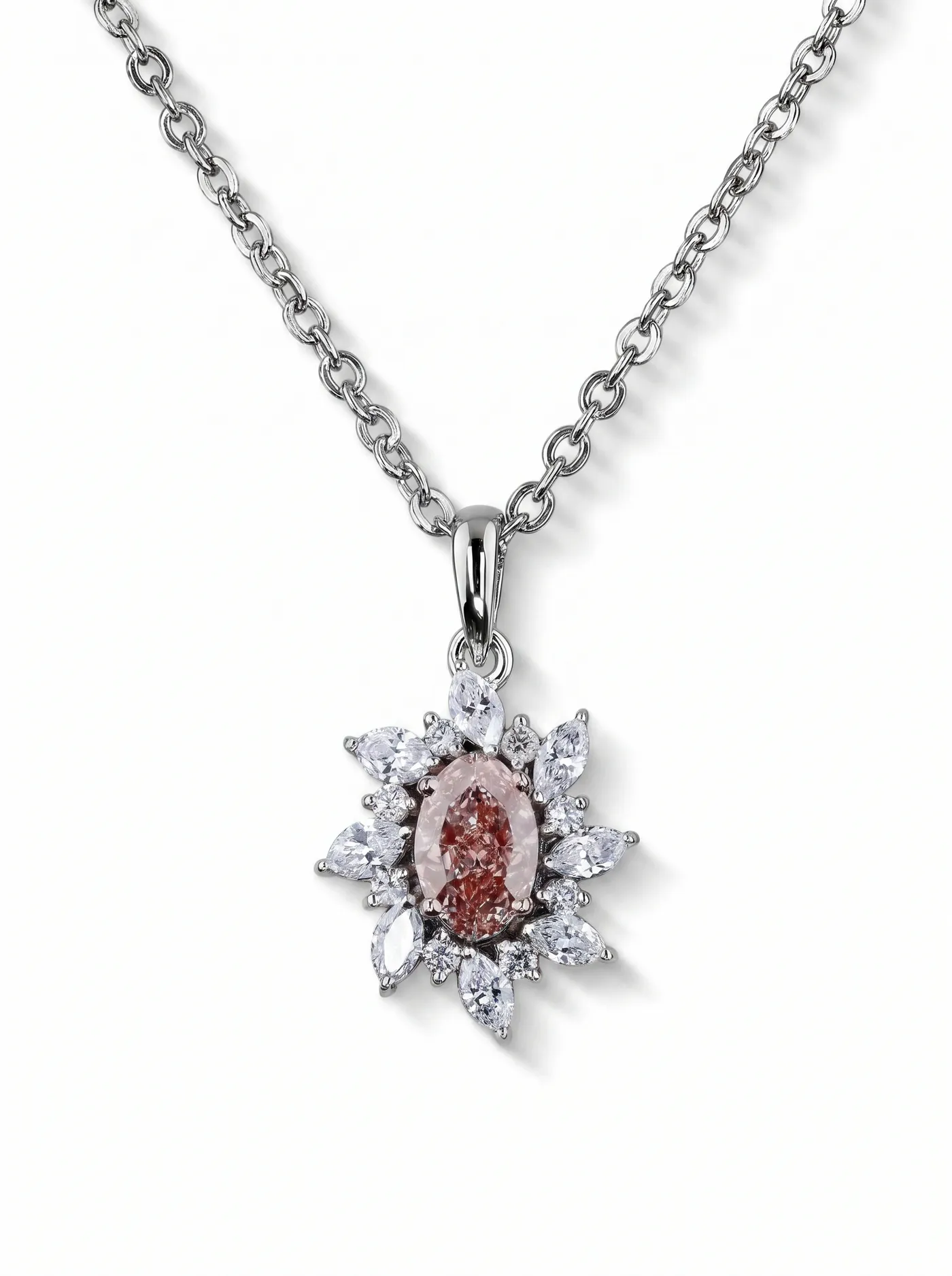 Pendentif en diamant rose  (D19-109)