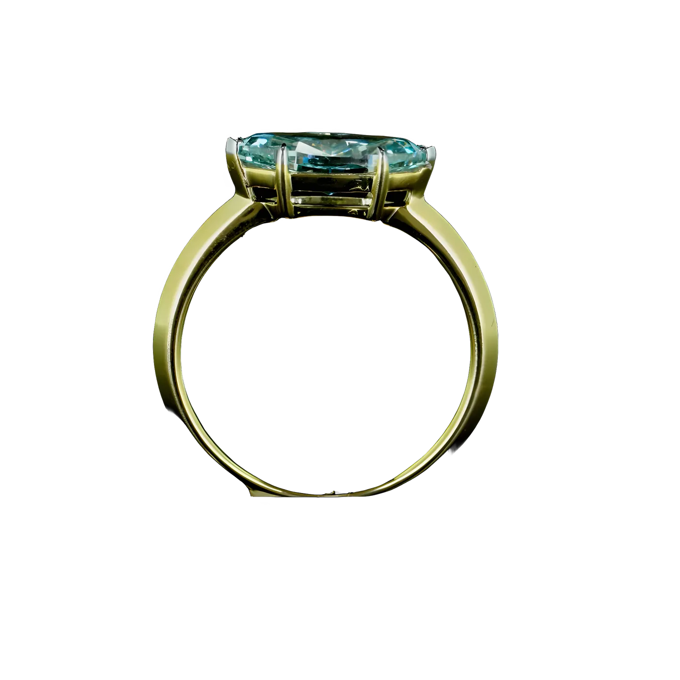 Bague solitaire en diamant bleu (D84)