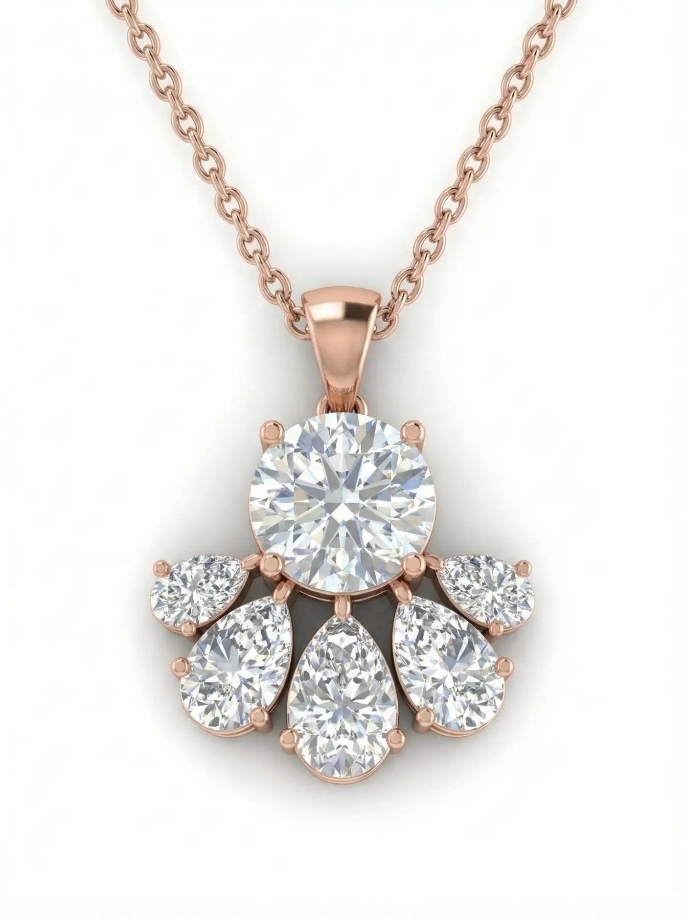 Collier en or orné d'un diamant