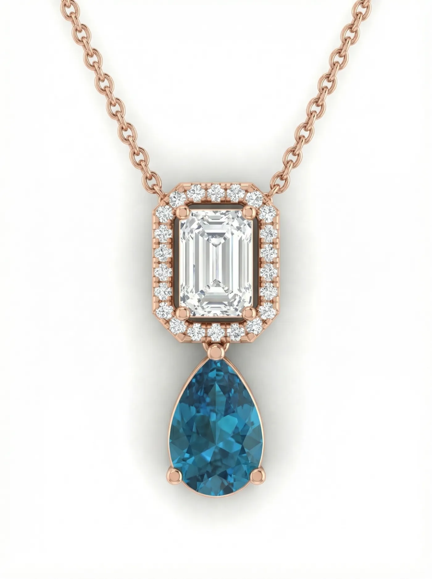 Collier en or avec 24 pierres de diamant