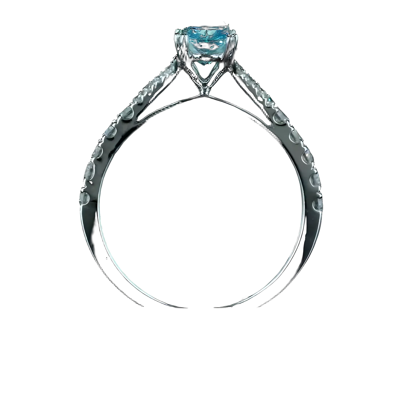 Bague Solitaire Diamant Blue (D65)